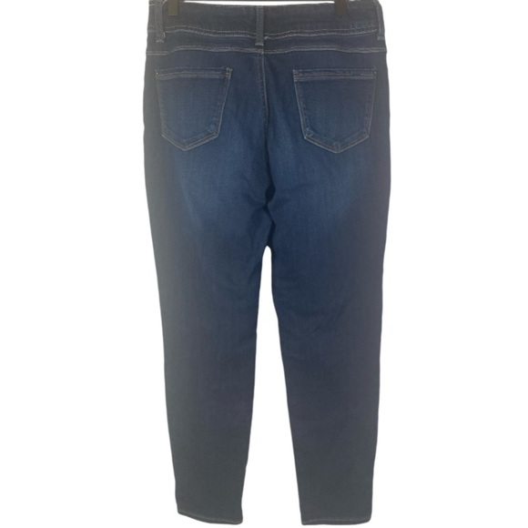 NO BOUNDARIES dk blue mid rise skinny // 13 - Picture 3 of 7